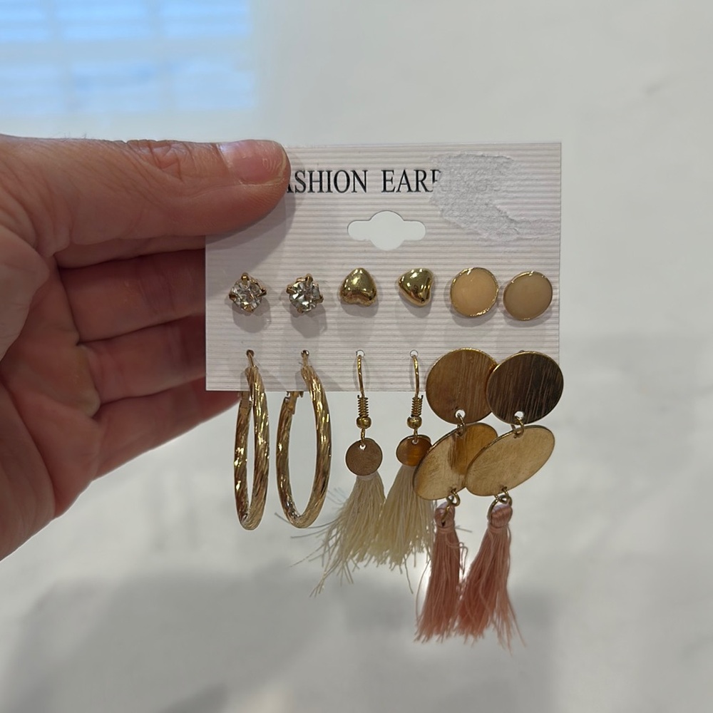 Fashion Earrings NEW 6 pairs
